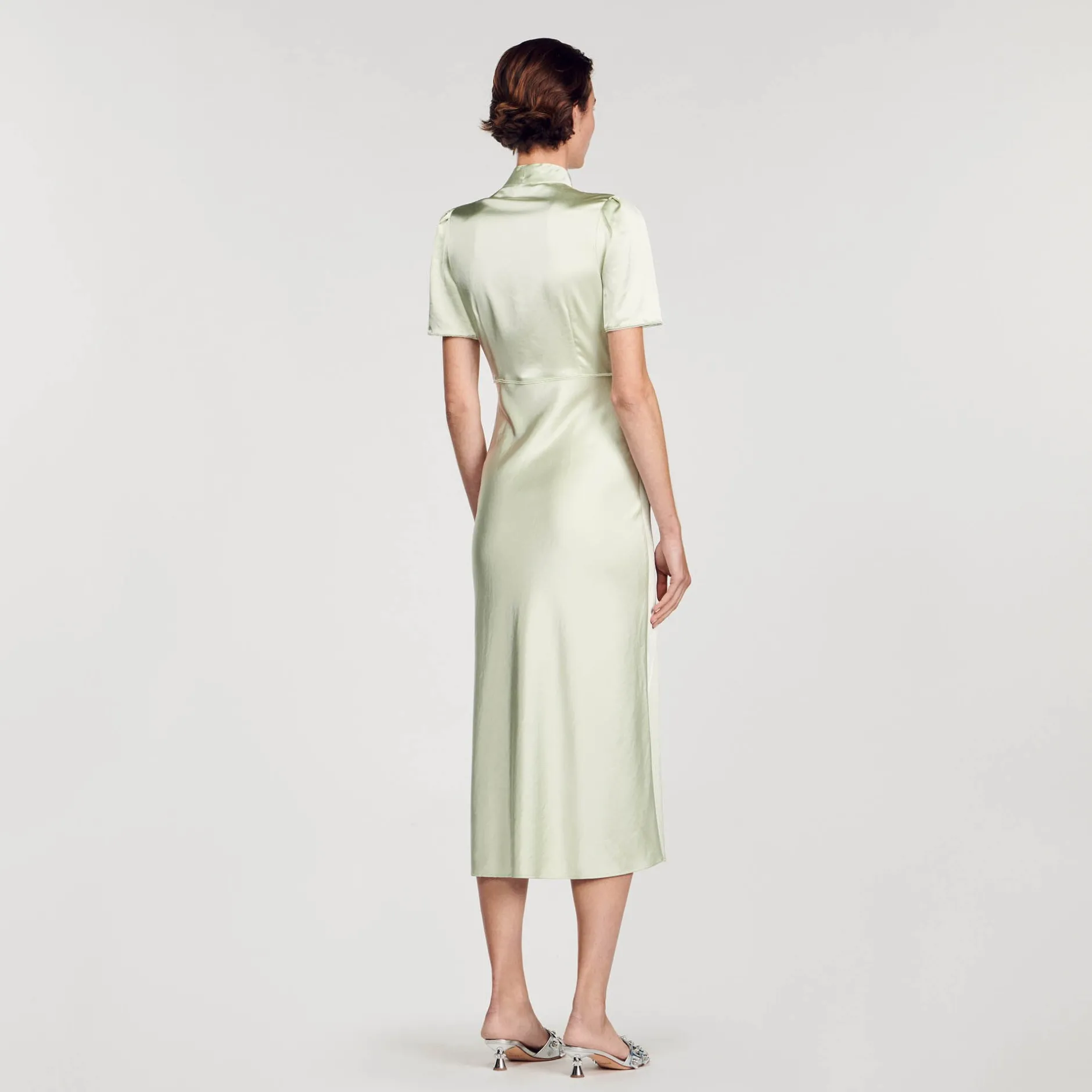 Femme SANDRO Robe Longue Satinée
