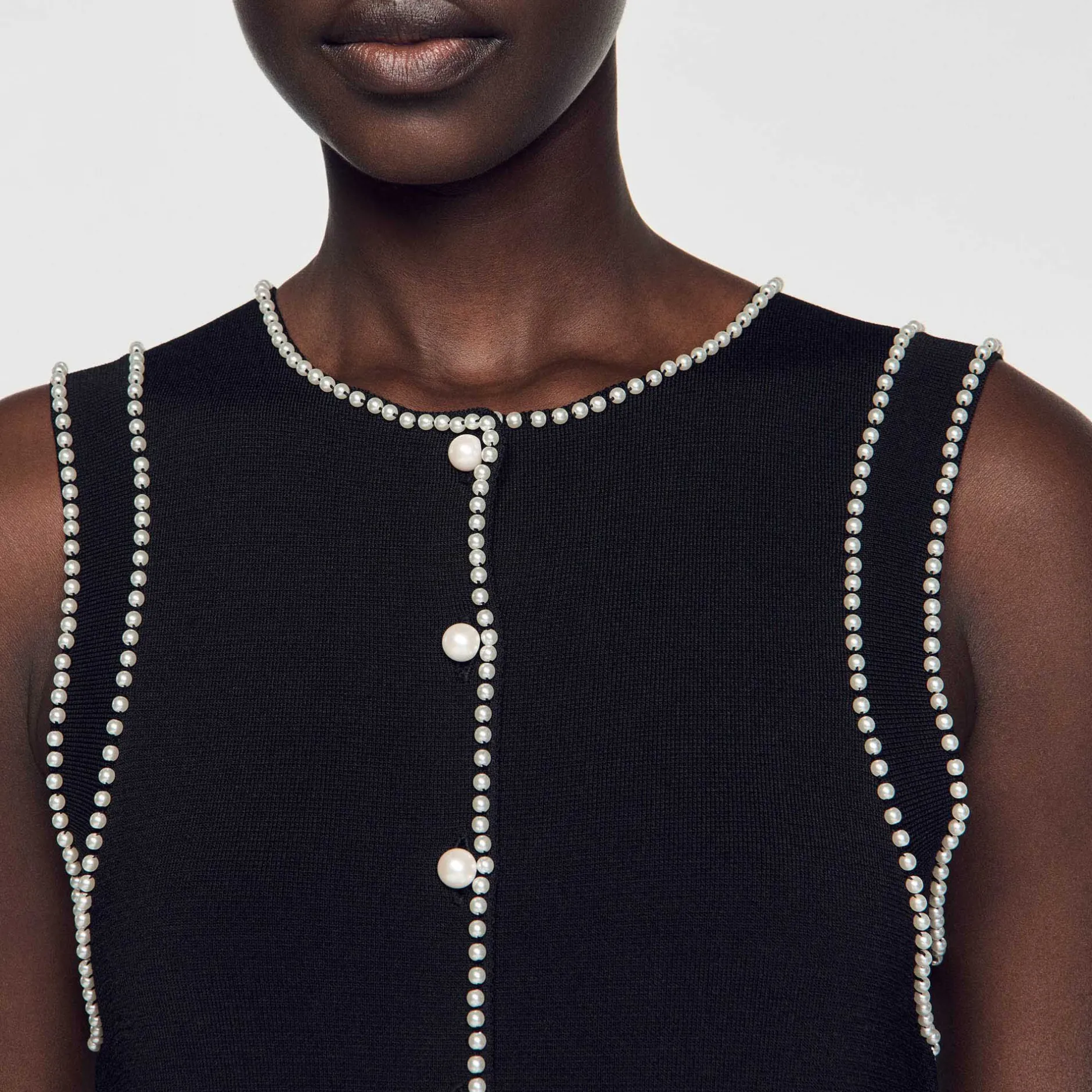 Femme SANDRO Robe Midi En Maille
