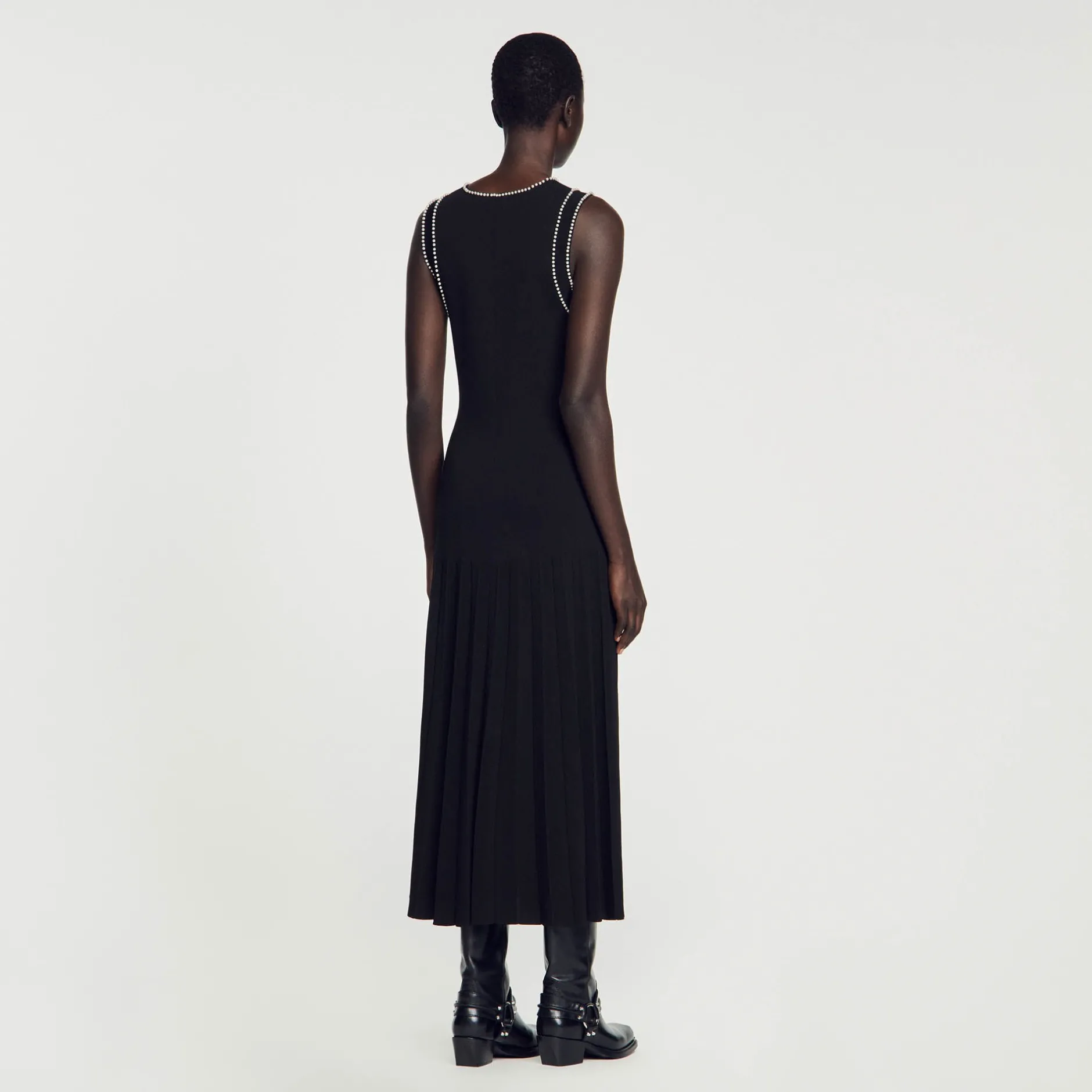 Femme SANDRO Robe Midi En Maille