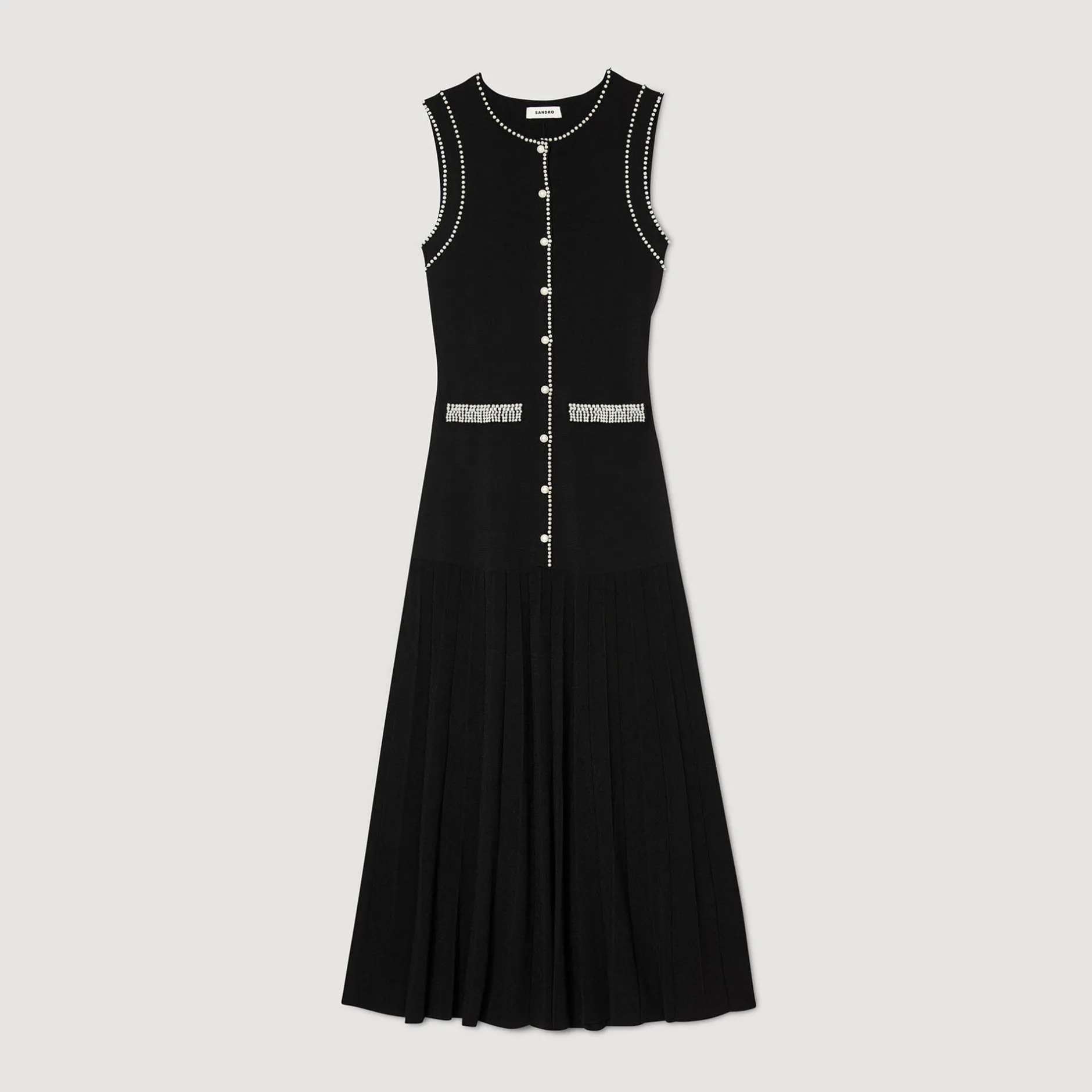 Femme SANDRO Robe Midi En Maille