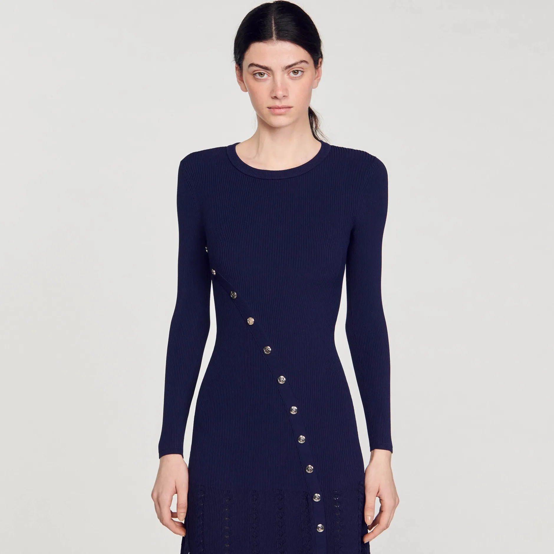 Femme SANDRO Robe Midi En Maille