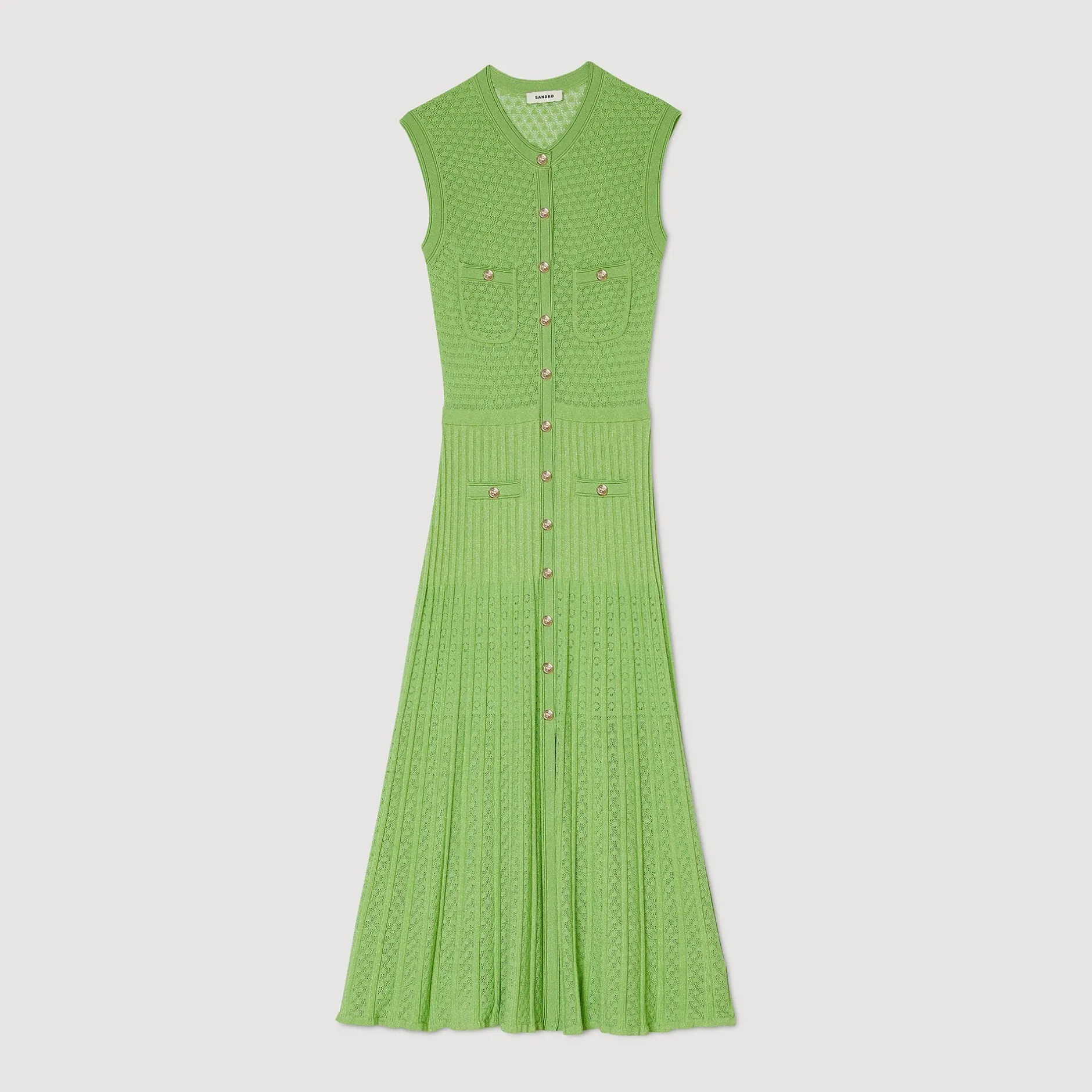 Femme SANDRO Robe Midi En Maille