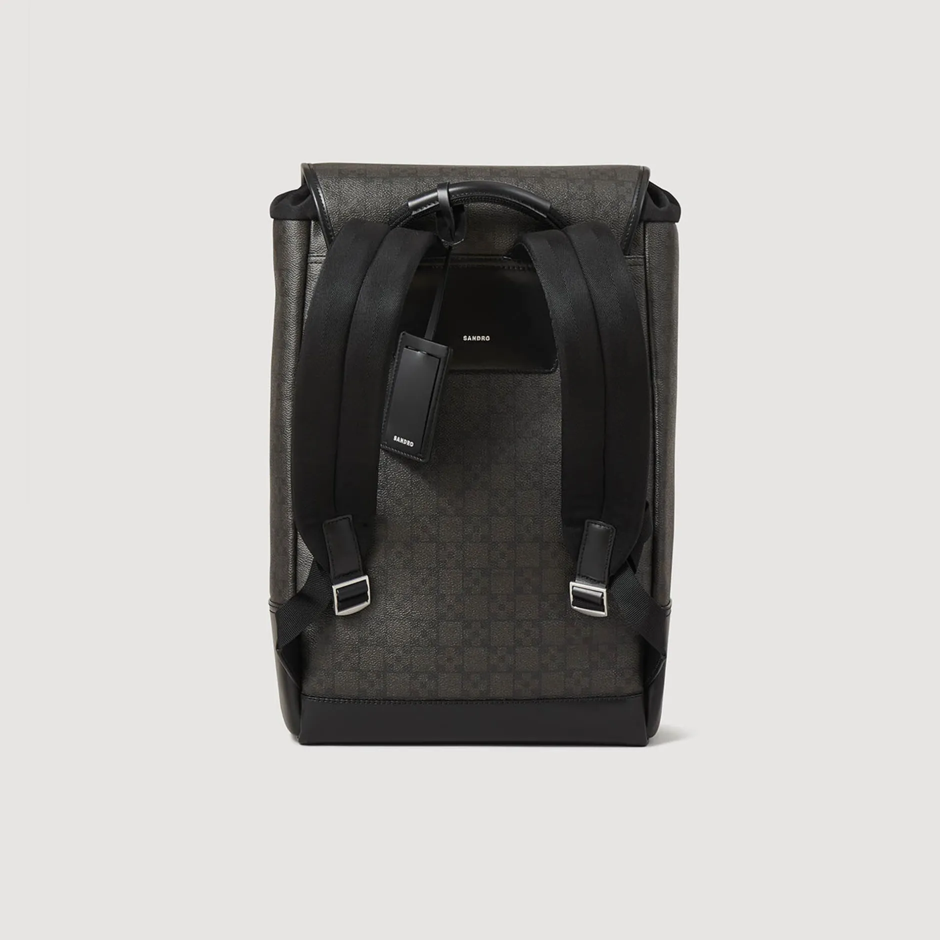 Homme SANDRO Sac à Dos En Toile Enduite Square Cross