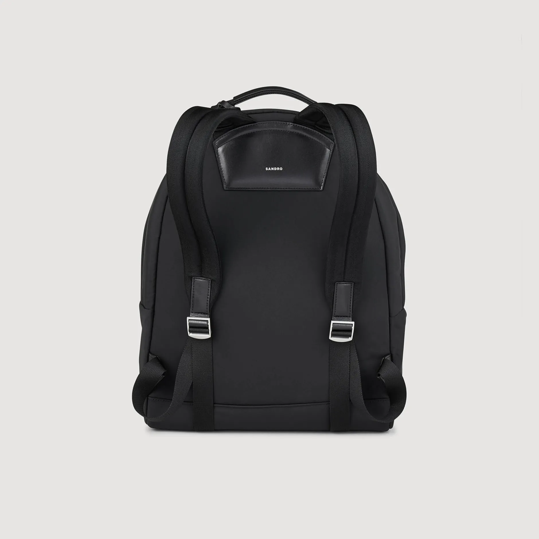 Homme SANDRO Sac à Dos En Toile Et Cuir