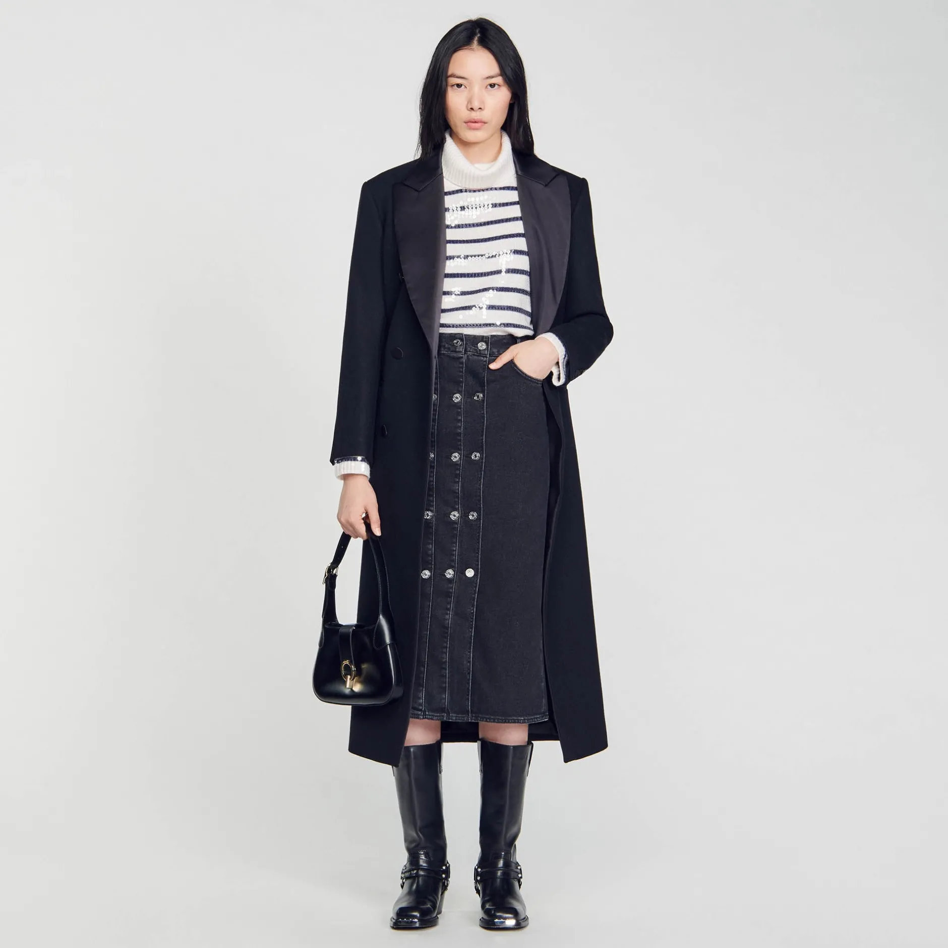 Femme SANDRO Sac Janet Tannerie Certifiée