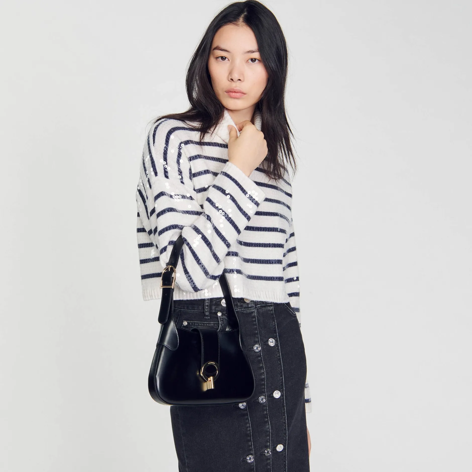Femme SANDRO Sac Janet Tannerie Certifiée