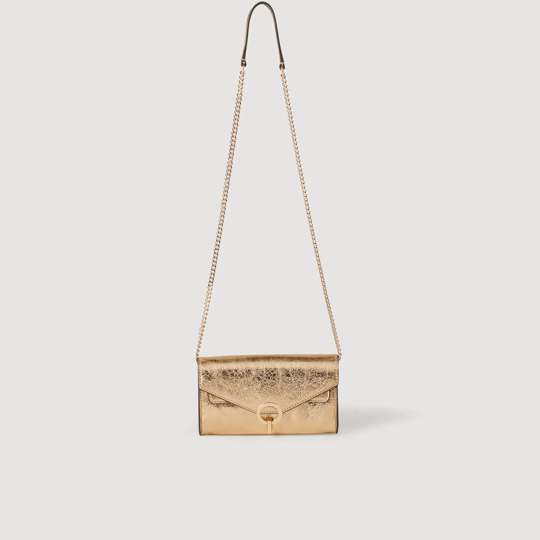 Femme SANDRO Sac Pochette En Cuir Dé