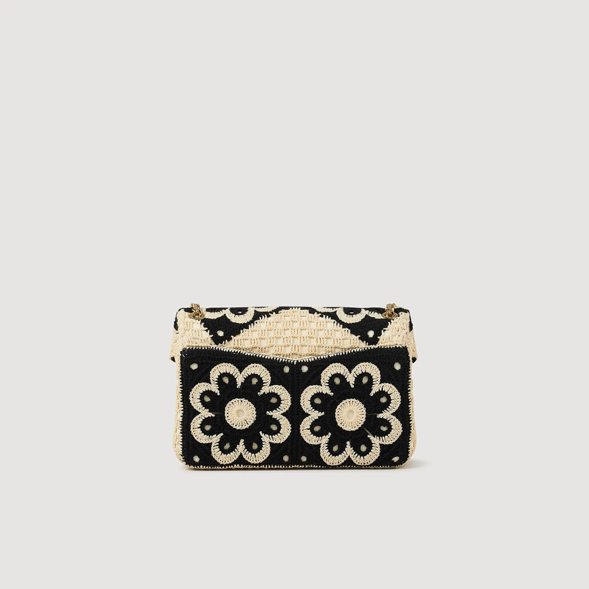 Femme SANDRO Sac Yza En Crochet Bicolore