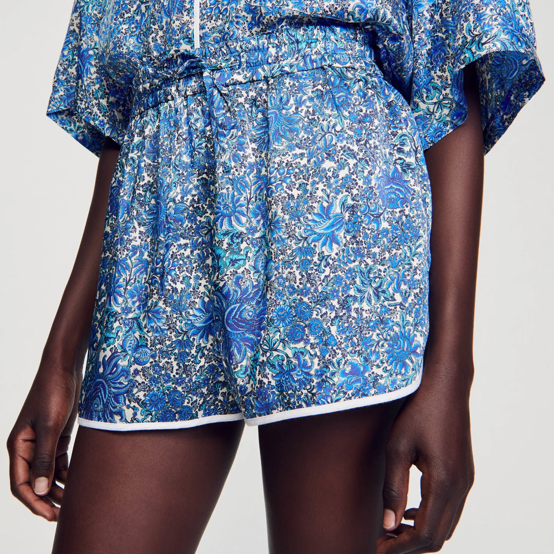 Femme SANDRO Short à Imprimé Fleuri