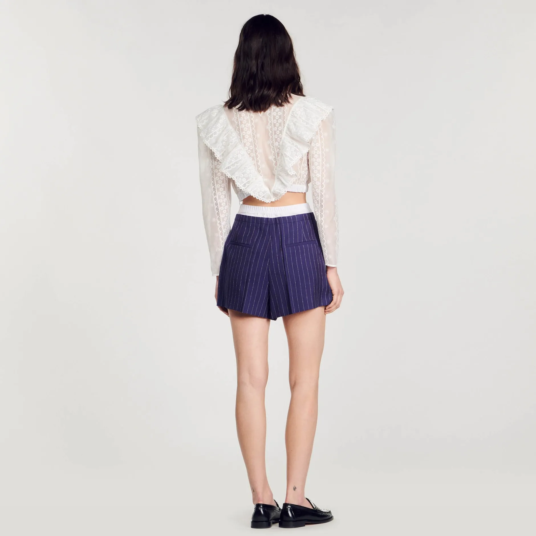 Femme SANDRO Short à Rayures
