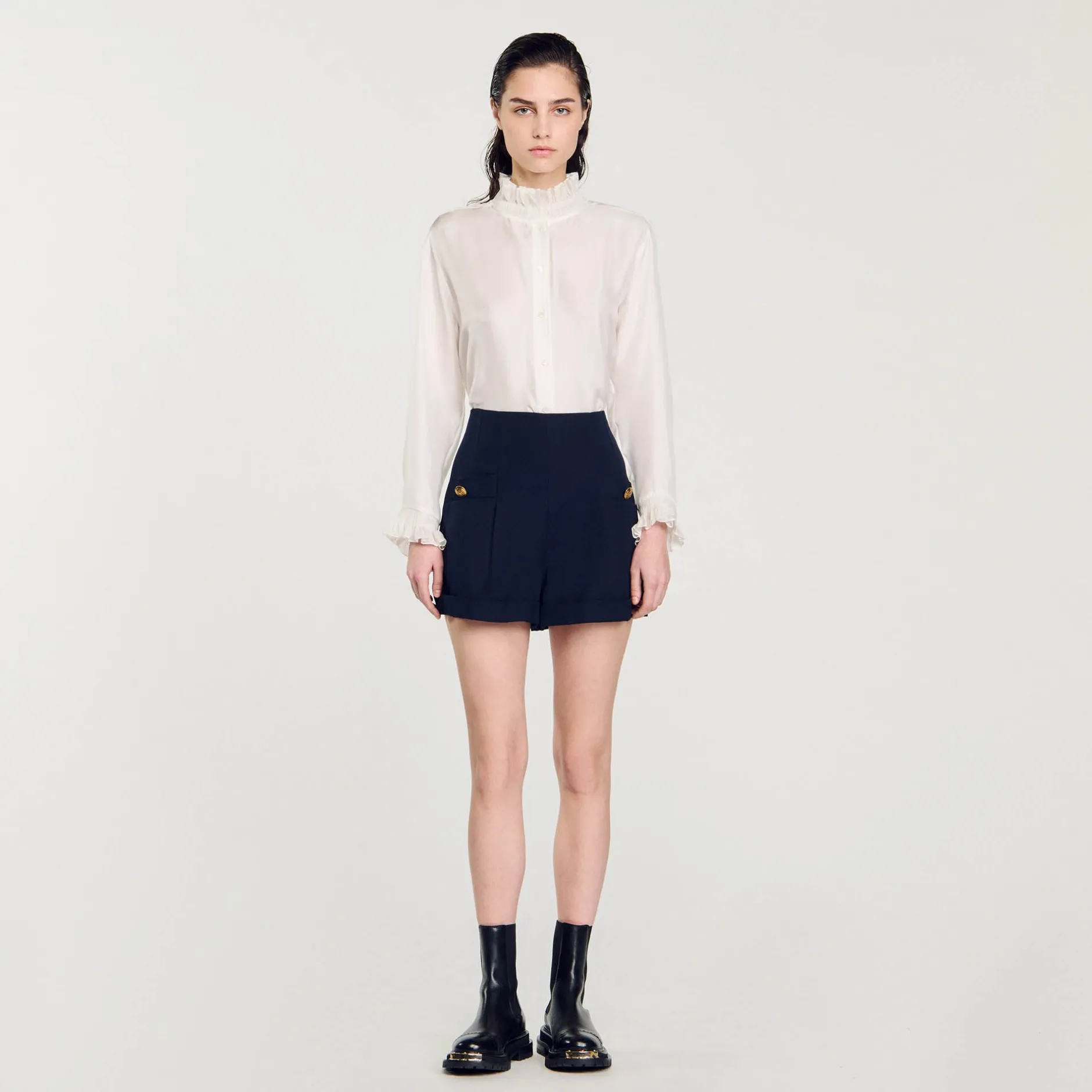 Femme SANDRO Short à Revers
