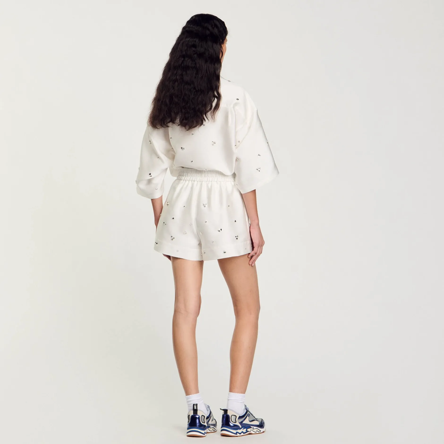 Femme SANDRO Short Large Strassé