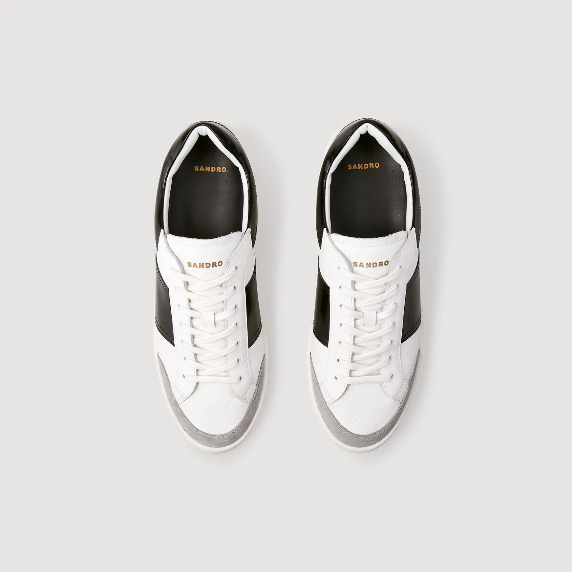 Homme SANDRO Sneakers Basses En Cuir
