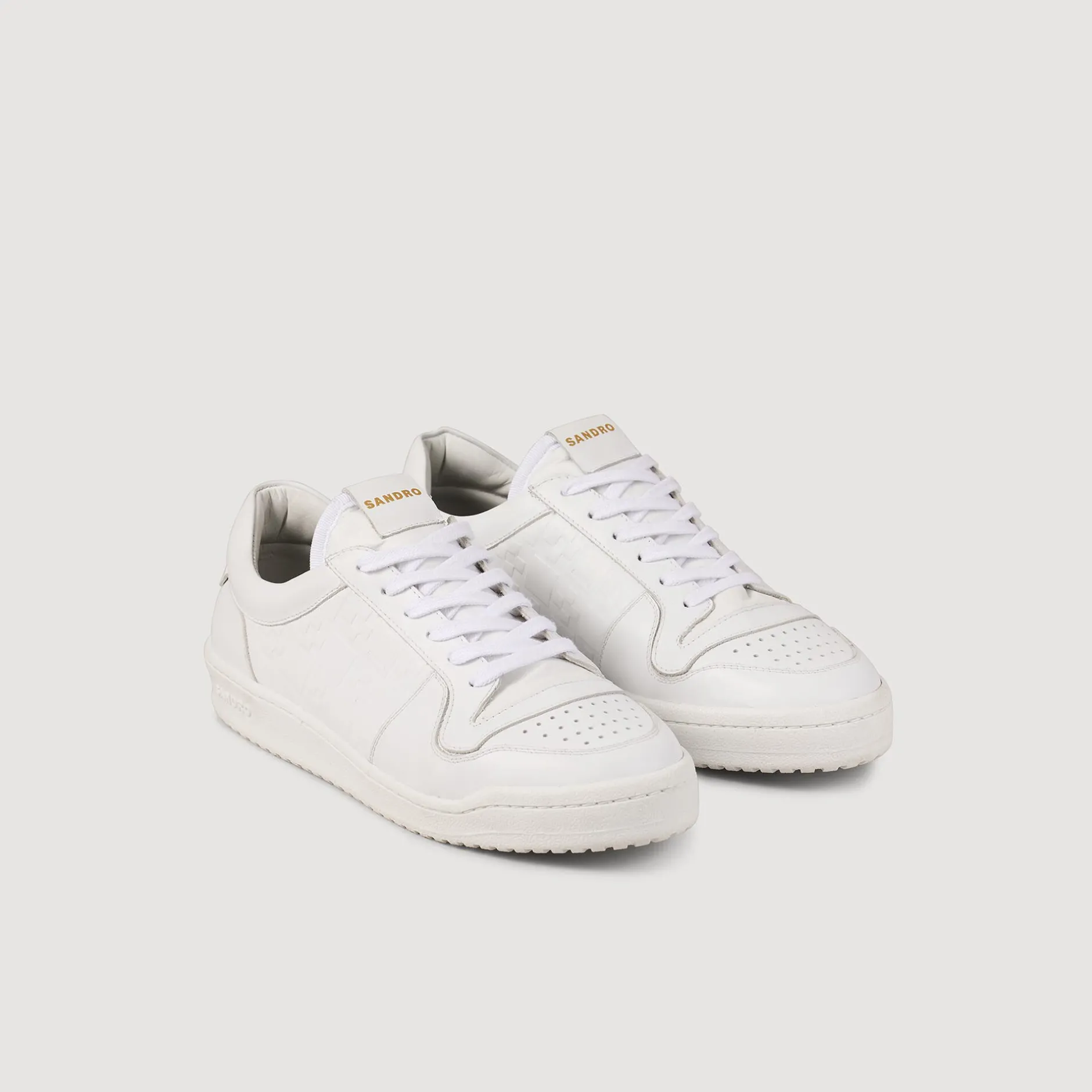 Homme SANDRO Sneakers Basses En Cuir