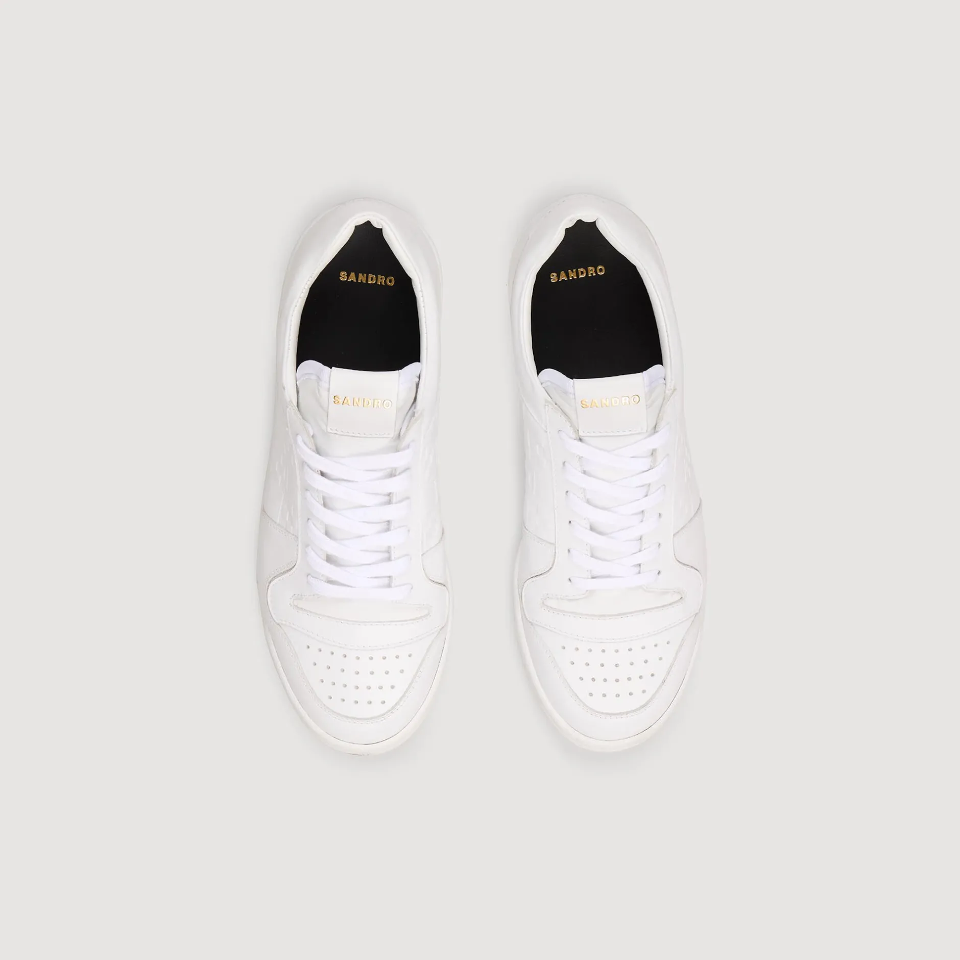 Homme SANDRO Sneakers Basses En Cuir