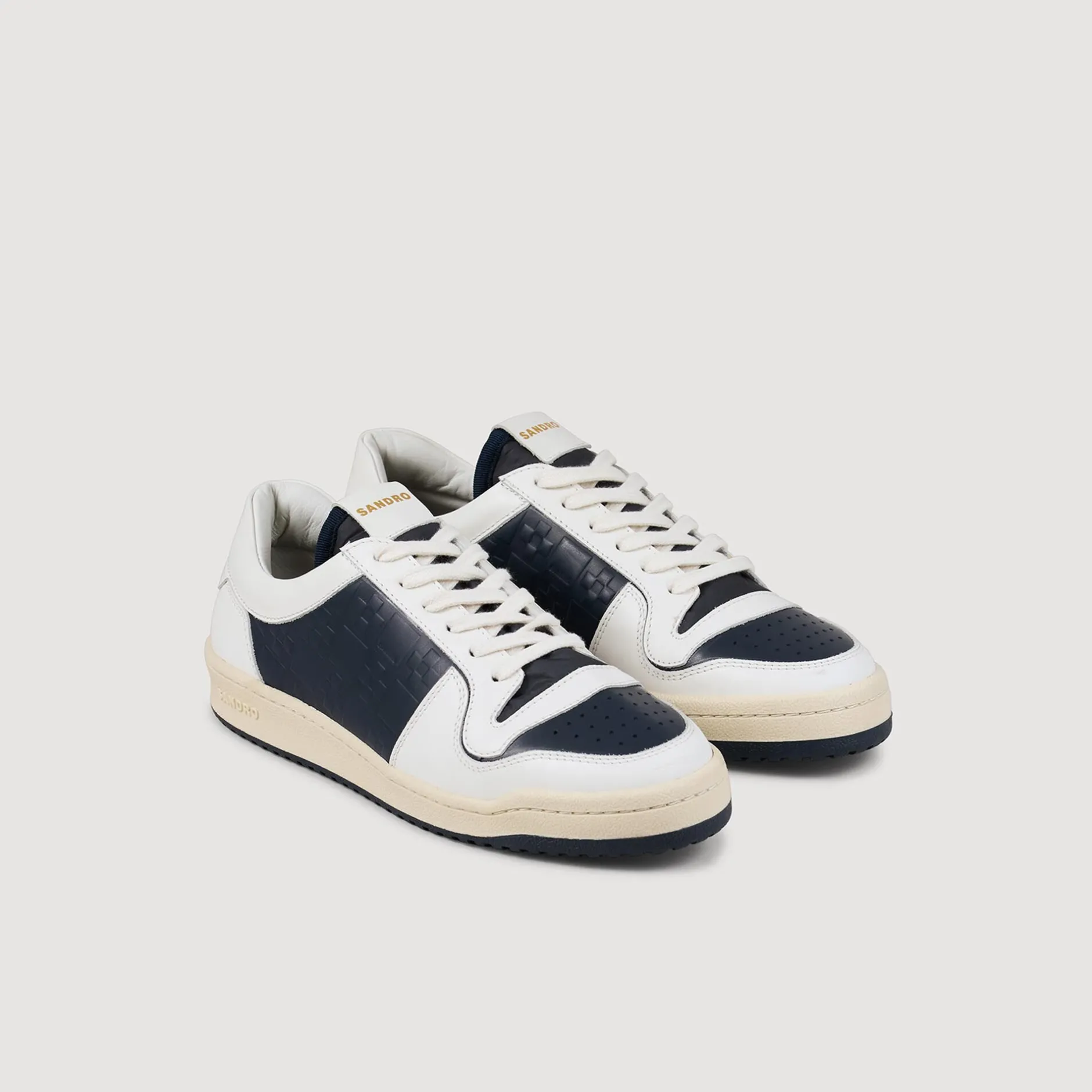 Homme SANDRO Sneakers Basses En Cuir