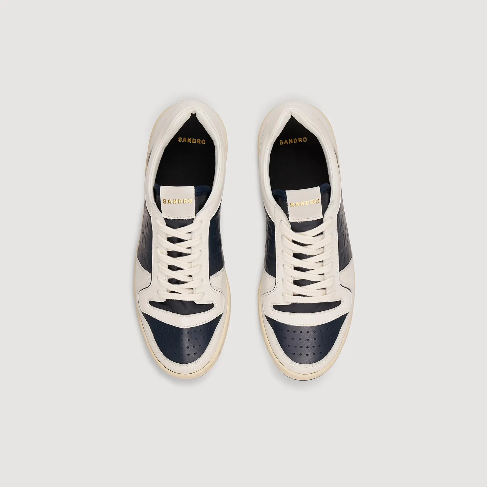 Homme SANDRO Sneakers Basses En Cuir