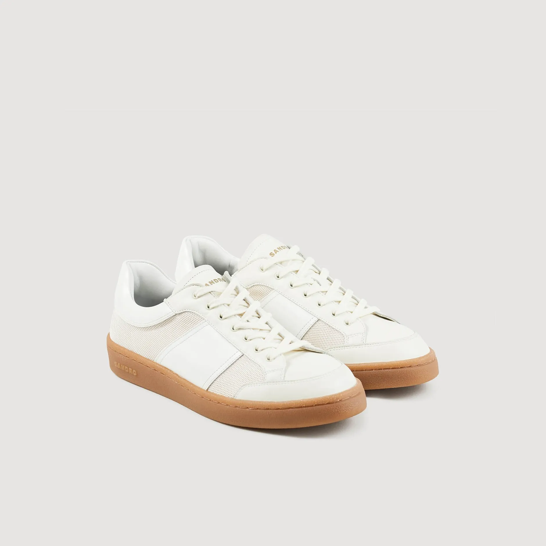 Homme SANDRO Sneakers En Cuir
