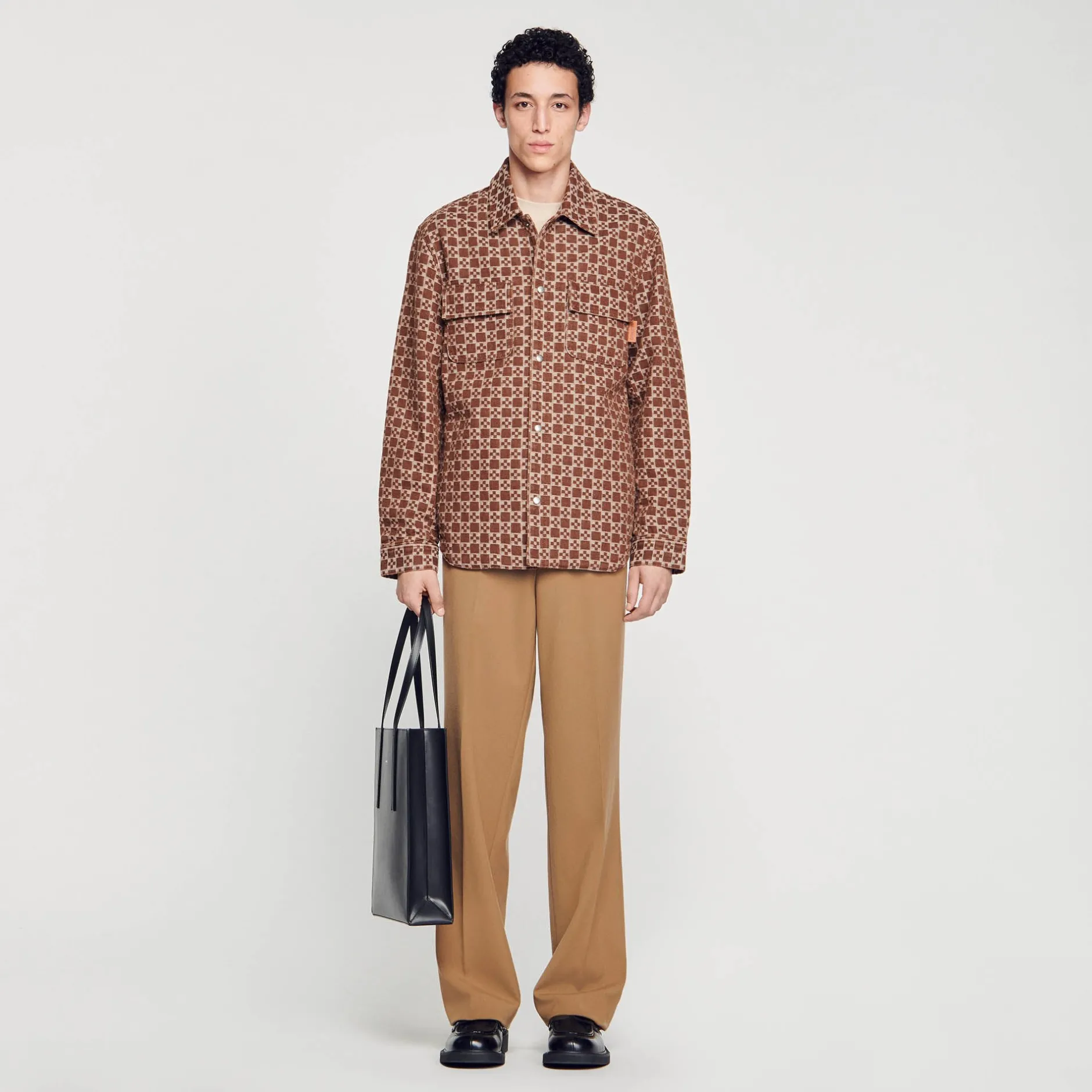 Homme SANDRO Surchemise Square Cross
