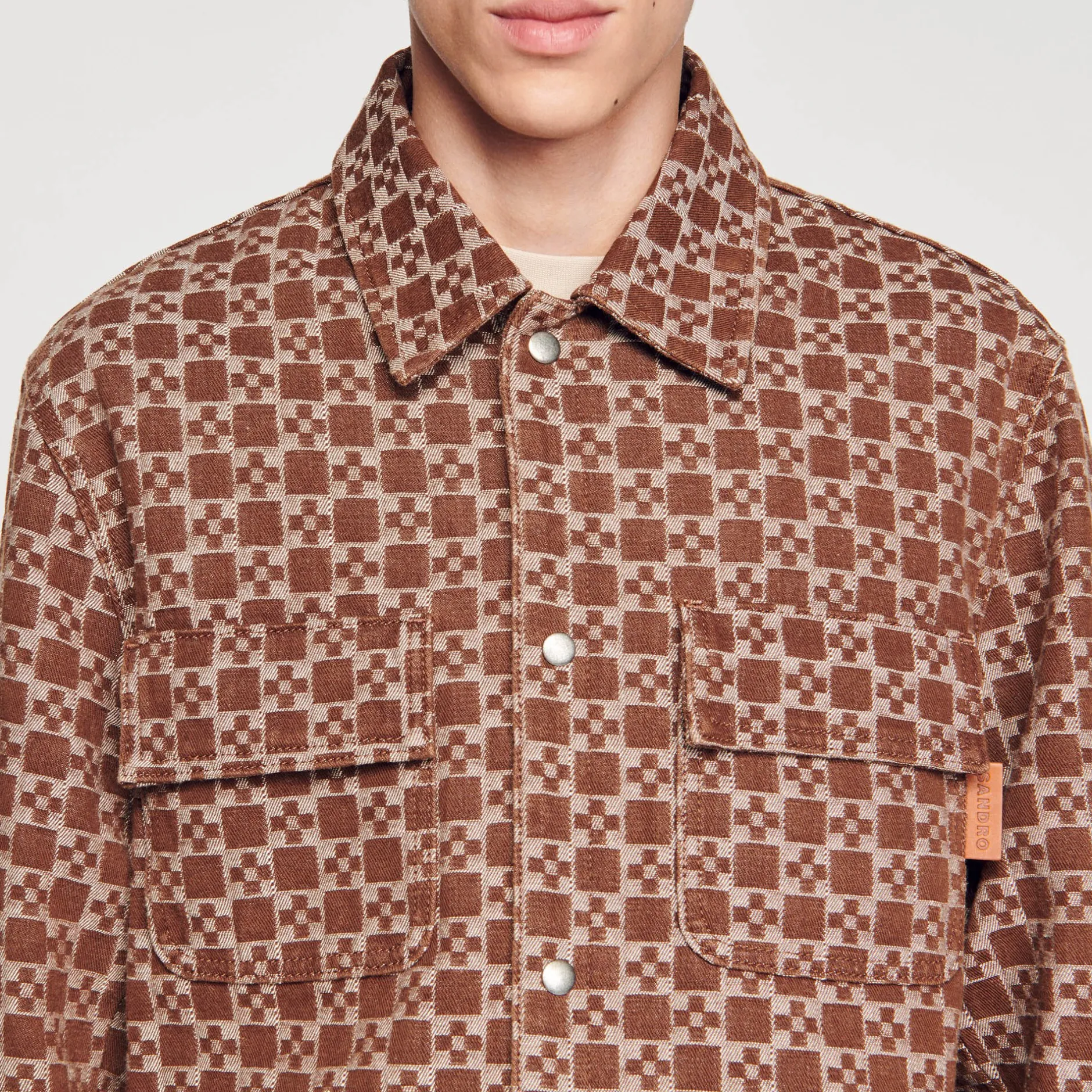 Homme SANDRO Surchemise Square Cross