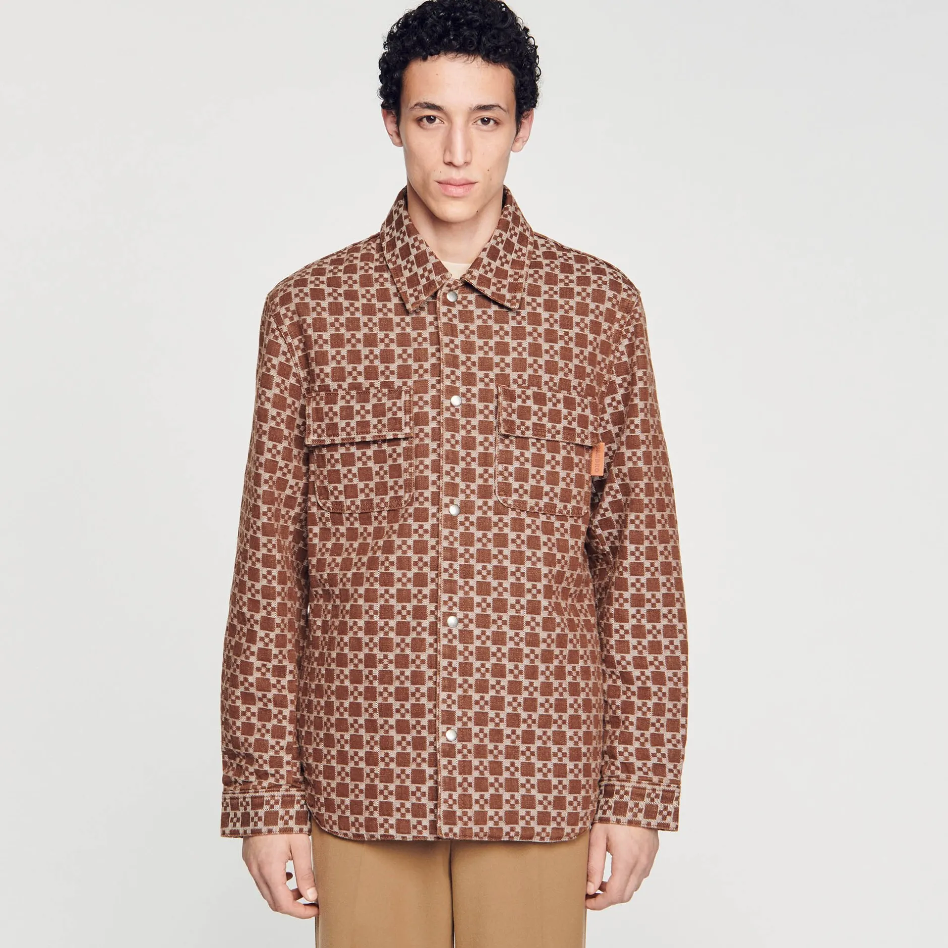 Homme SANDRO Surchemise Square Cross