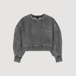 Femme SANDRO Sweat à Col Bijoux