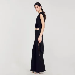 Femme SANDRO Top Court à Pans Asymétriques