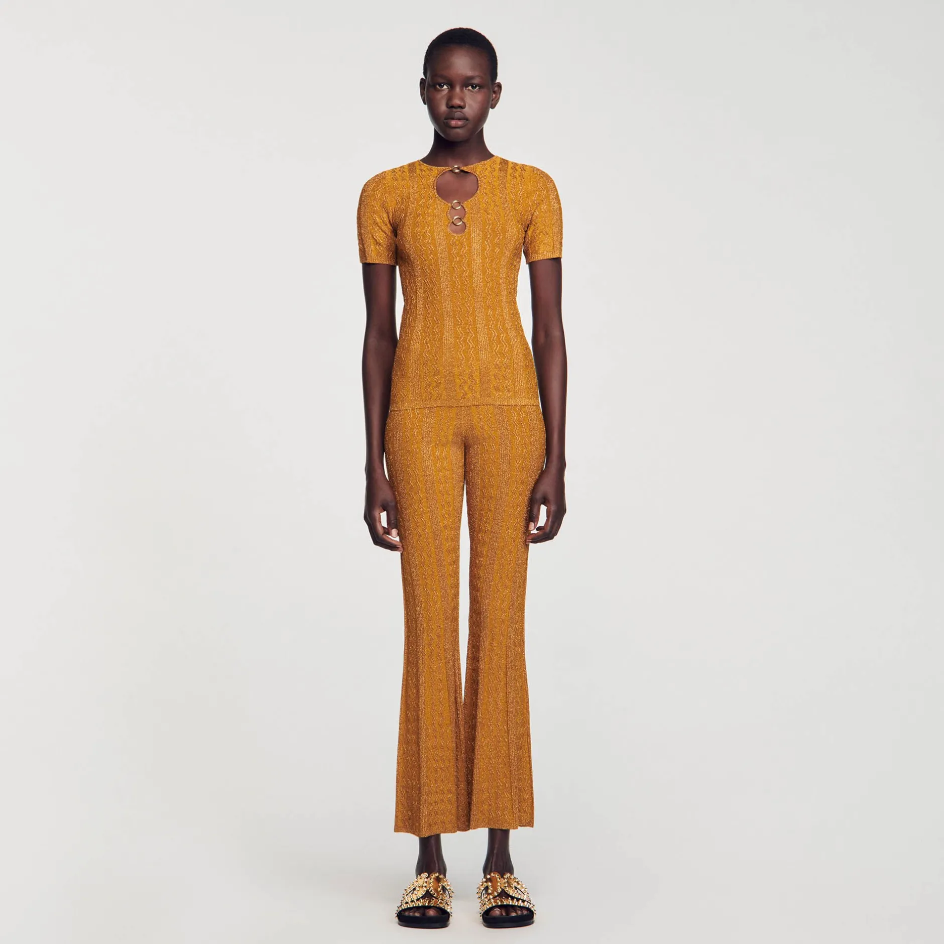 Femme SANDRO Top En Maille Scintillante