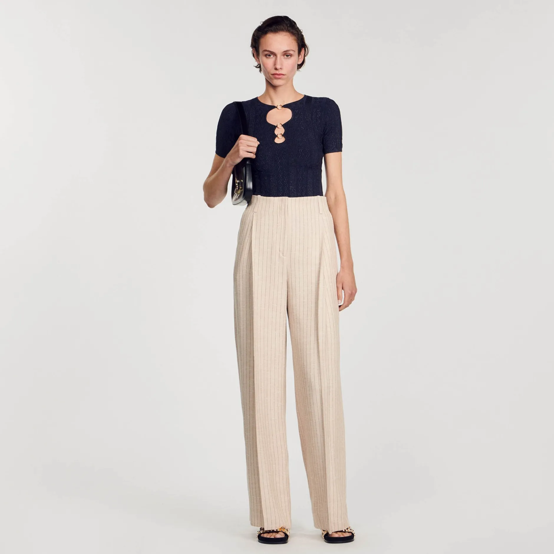 Femme SANDRO Top En Maille Scintillante