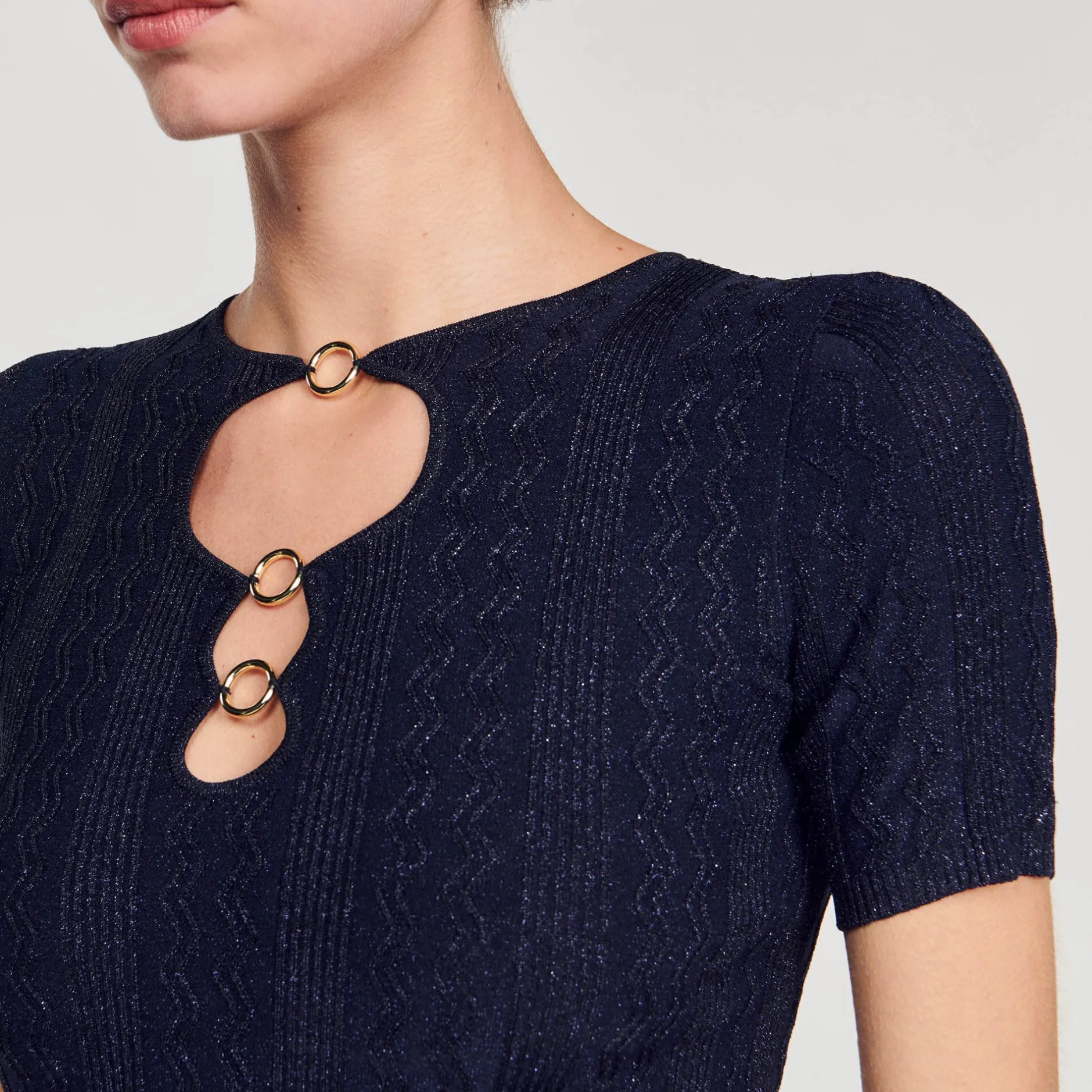 Femme SANDRO Top En Maille Scintillante