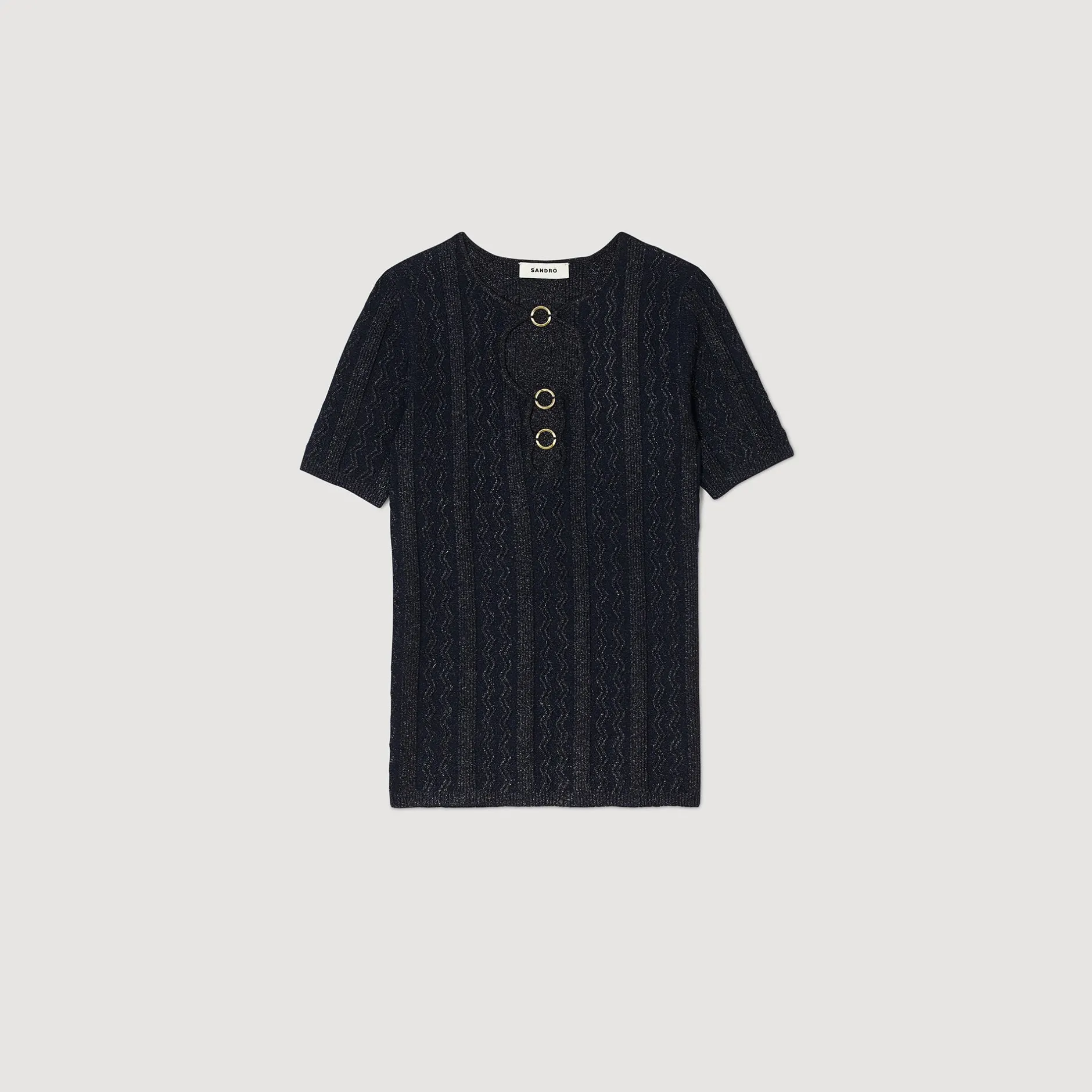 Femme SANDRO Top En Maille Scintillante