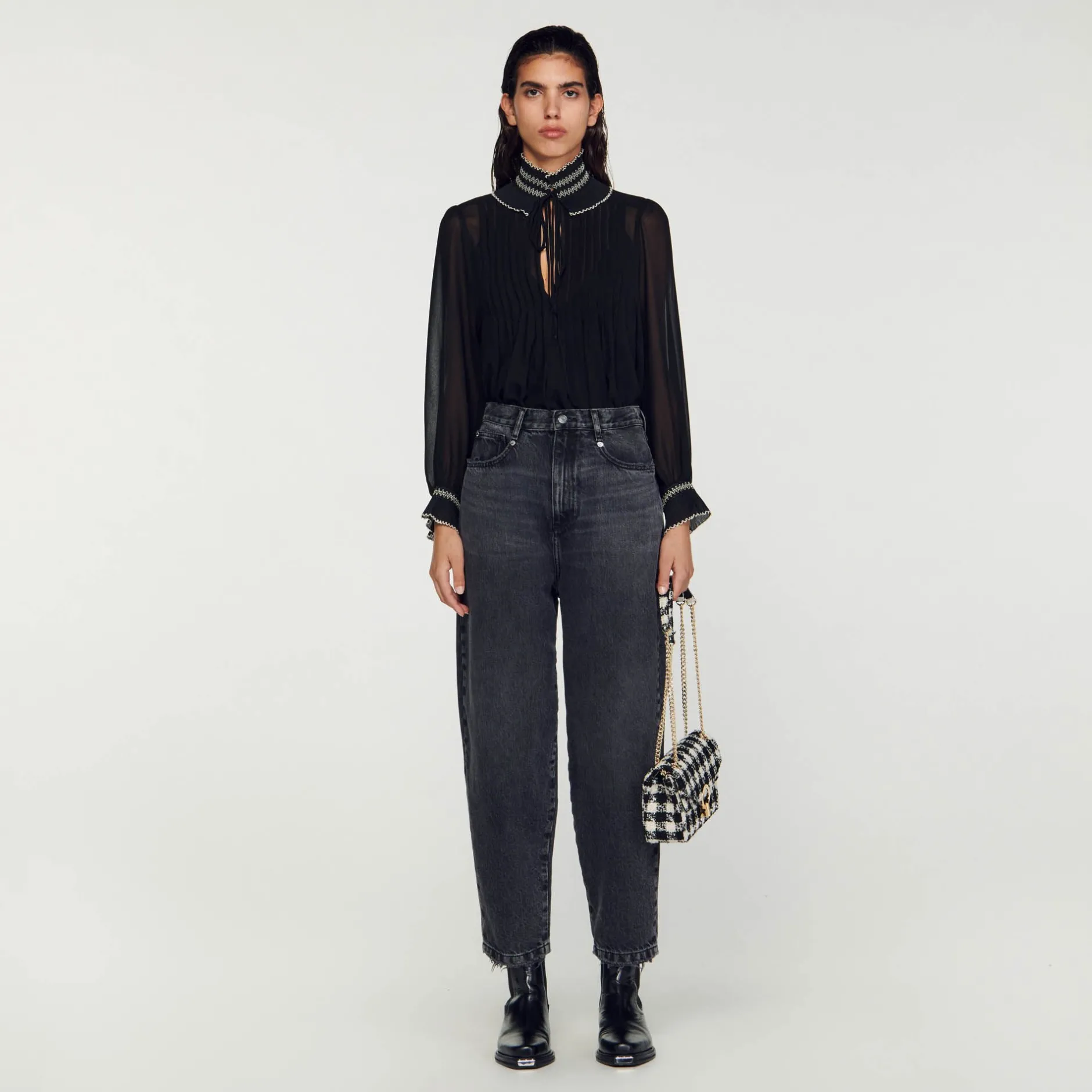 Femme SANDRO Top En Mousseline