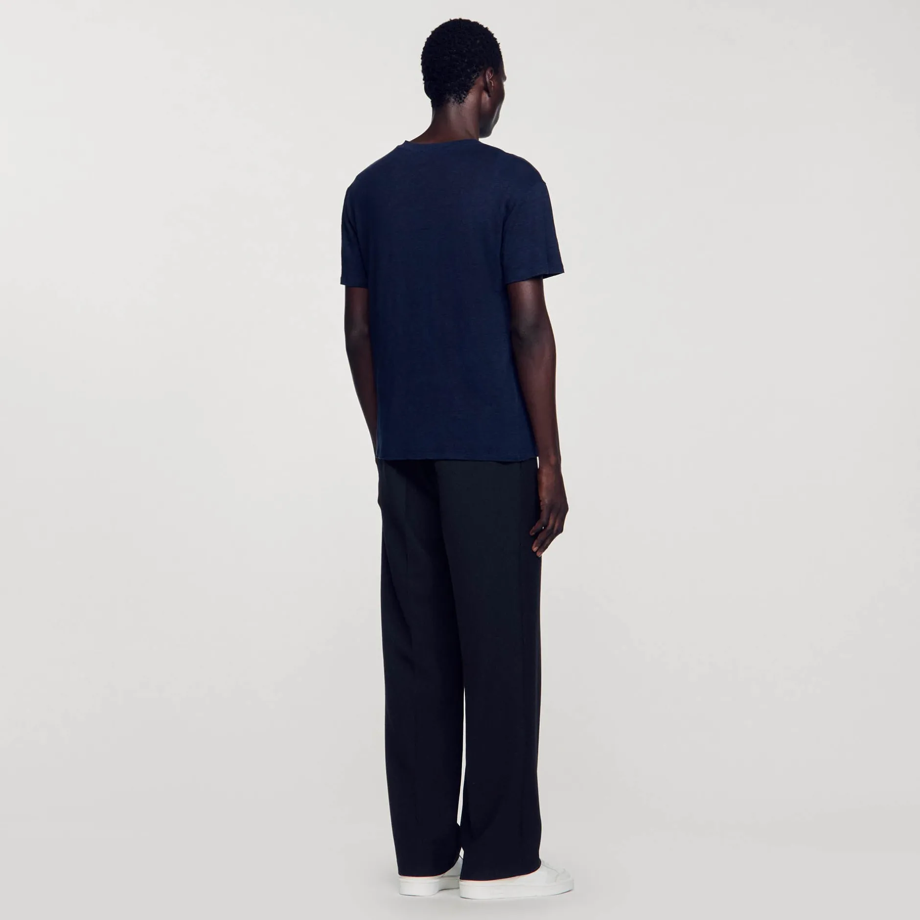 Homme SANDRO T-shirt En Lin Certifié