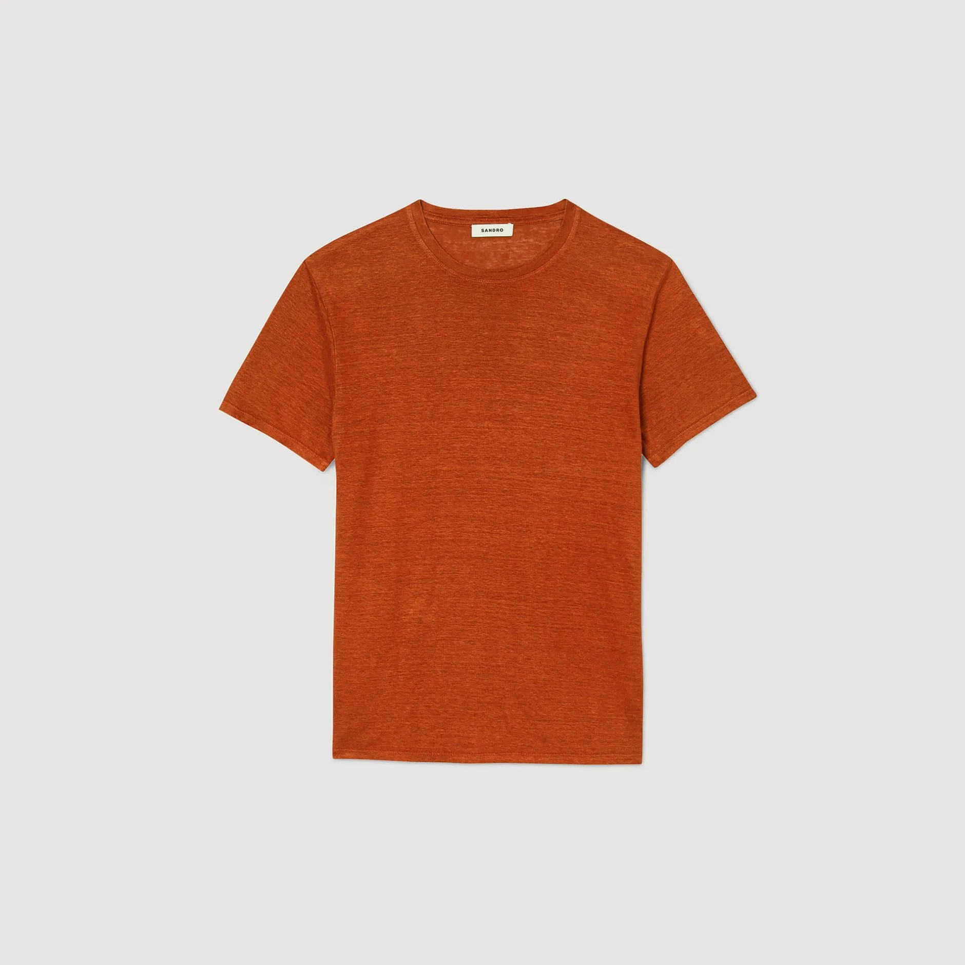 Homme SANDRO T-shirt En Lin Certifié