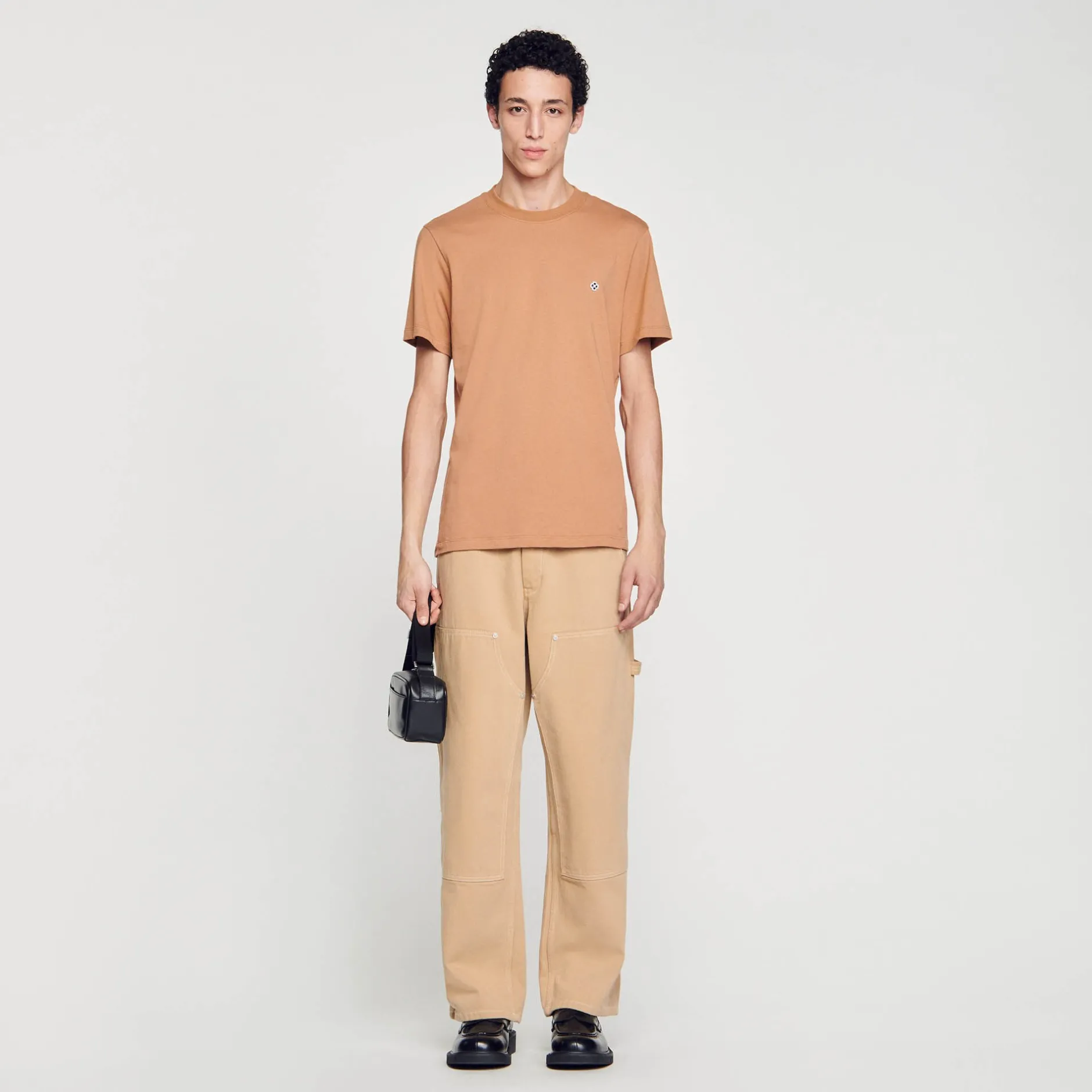 Homme SANDRO T-shirt Patch Square Cross