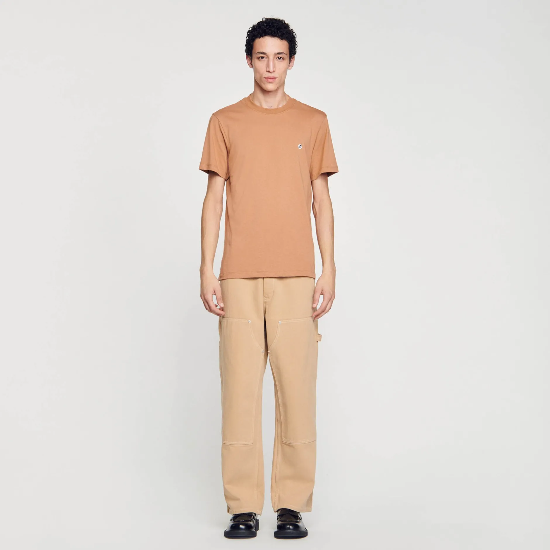 Homme SANDRO T-shirt Patch Square Cross