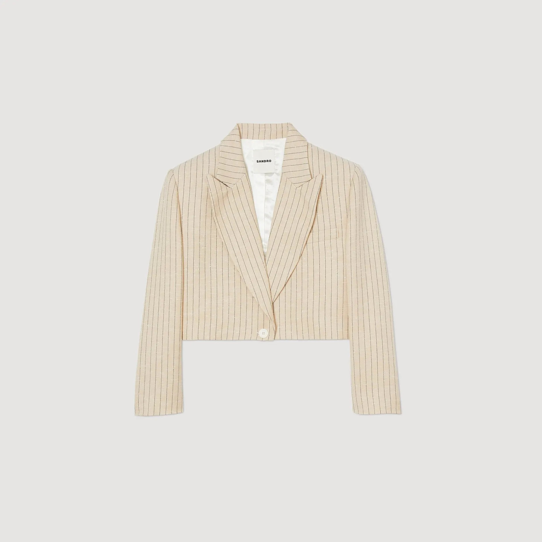 Femme SANDRO Veste Courte à Rayures