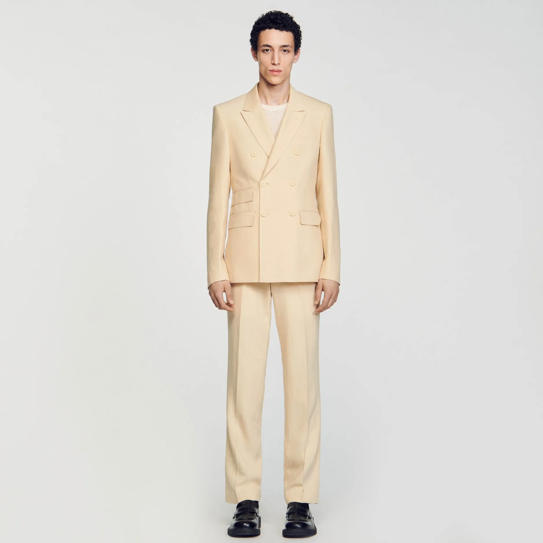 Homme SANDRO Veste De Costume Croisée