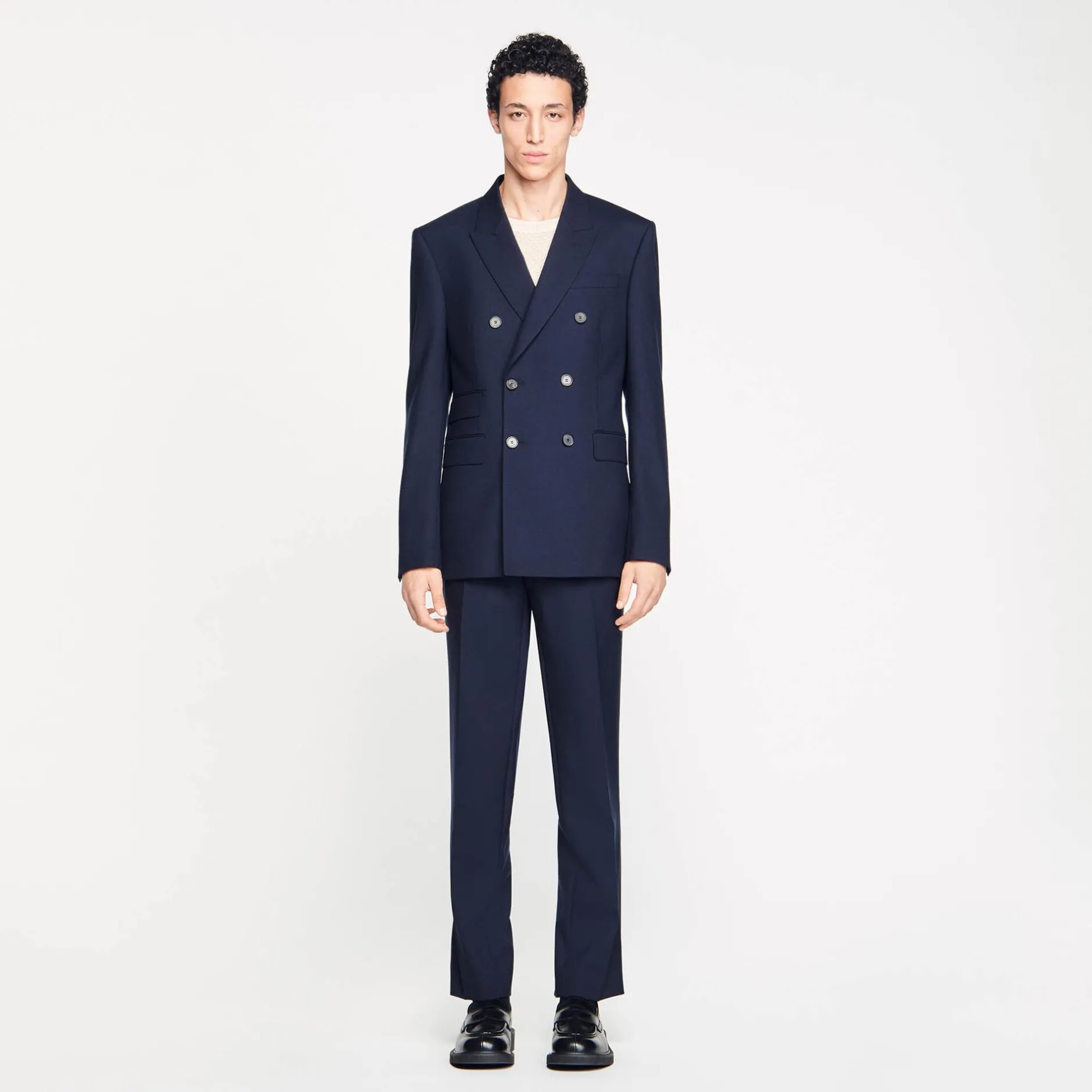 Homme SANDRO Veste De Costume Croisée