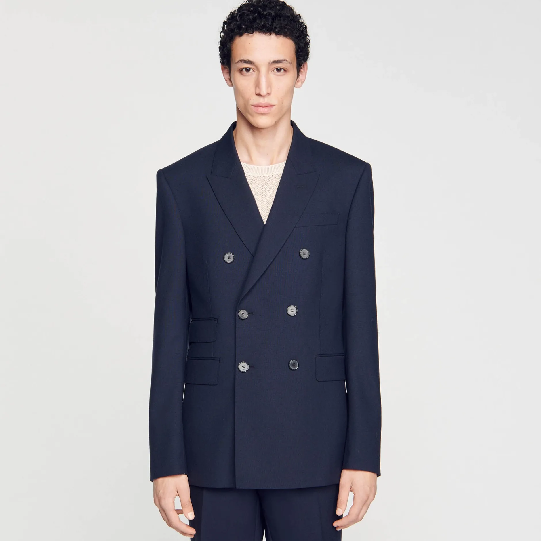 Homme SANDRO Veste De Costume Croisée