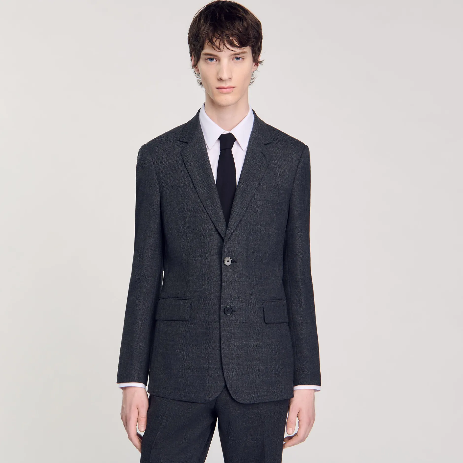 Homme SANDRO Veste De Costume En Laine